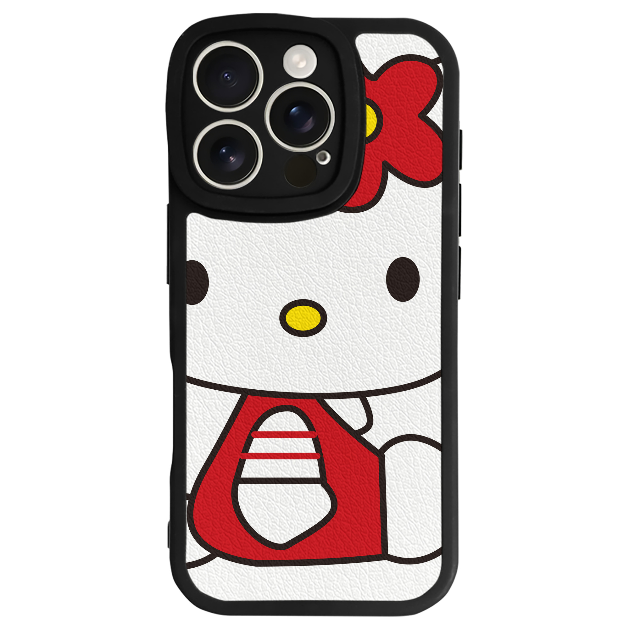 （画像用） Hello Kitty ハローキティ 【iPhone 16シリーズ対応】シリコンスマホケース（レザー調） 材質：シリコン